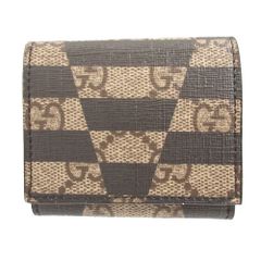 新品同様 グッチ 406565 GGカレイド GGキャンバス レザー ベージュ ブラック 黒 コインケース 財布 1162 GUCCI