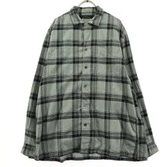 green label relaxing グリーンレーベルリラクシング タータンチェック 長袖 オープンカラーシャツ L グレー UNITED ARROWS メンズ 古着