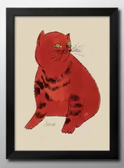 15421アンディ ウォーホル 猫　ネコ　Sam アート  A3 サイズ ポスター アート おしゃれ 絵画 インテリア 北欧 イラスト マット紙 艶消し アートパネル 額 フレーム デザイン 壁掛け ギフト 新築祝い ディスプレイ