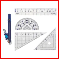 【人気商品】【在庫処分】【特価商品】【在庫セール】【特別セール】クツワ 定規セット コンパス付き AP04A ブルー