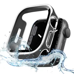 【在庫セール】Apple Watch 対応 ケース 44mm アップルウォッチ カバー 3D直角エッジデザイン メッキ加工 防水ケース Apple Watch カバー 全面保護 TEMEDO 二重構造 アップルウォッチ ケース ガラスフィルム Apple Wa