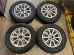 【2503051】スタッドレス 三菱 ミツビシ 純正 ホイール 16インチ 6.5J +46 PCD114.3 5H + GOODYEAR ICE NAVI 7 215/65R16 2021年 8mm