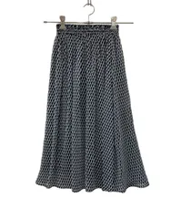 MK MICHEL KLEIN エムケーミッシェルクラン 幾何柄シフォンスカート F1HGV-05140 サイズ34 中古 D4
