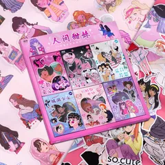 【在庫セール】コラージュシール デザインペーパー コラージュ素材 手帳 可愛い かわいいシール シール しーる シール コラージュ おしゃれ コラージュ ペーパー ステッカー stickers 素材紙 50枚×6本】 メモパッド 【計300枚入り レトロステッ