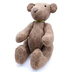 【GUCCI】グッチGGキャンバス テディベア ぬいぐるみクマ インテリアにも◎ GUCCI グッチ ぬいぐるみ テディベア GGキャンバス おもちゃ