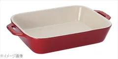 【新品】ストウブ セラミック レクタンギュラーディッシュ ２０ｃｍ×１６ｃｍ チェリー ４０５０８－５８５のサムネイル