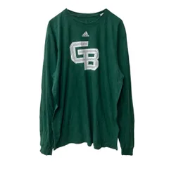 adidas 長袖 プリントTシャツ L グリーン アディダス プルオーバー ロングスリーブTシャツ 古着卸 アメリカ仕入 a705-5908