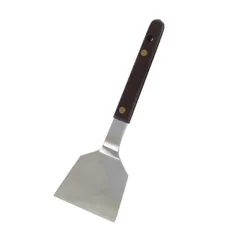 新品 髙儀(Takagi) ステンレス ローズ柄 起こし金 小 ヘラ 持ちやすい 木柄 お好み焼き 焼きそば 鉄板焼きなどに 返し へら シルバー 日本製 高儀 たかぎ TAKAGI