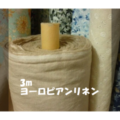 5m 　ヨーロピアン リネン100%  キャンバス /薄いベージュ