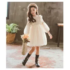 ワンピースドレス チュールワンピース フレア袖 春夏 女の子 ガール 女児 ベビー キッズ おしゃれ 子供服 可愛い きれいめ プリンセス お姫様 レース ウェ