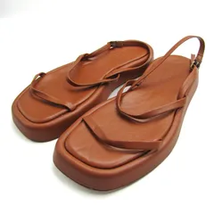 ザラ サンダル ストラップ フラット 靴 レディース 35サイズ ブラウン系 ZARA 【中古】