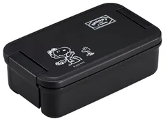OSK(オーエスケー) 弁当箱 スヌーピーブラック ランチボックス 500ml 日本製 仕切り付き 電子レンジ 食洗機対応 パッキン一体型 洗いやすい 汚れにくい 抗菌 おしゃれ 可愛い シンプル 男女兼用 大人用 子供用 PC- [ランチボックス(仕切付)]