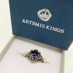 ARTEMIS KINGS アルテミスキングス 指輪 ゴシックストーン リング 15号 シルバー パープル