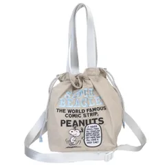 【メール便】スヌーピー 斜め掛けかばん ALL刺繍ショルダー巾着 DANCE ピーナッツ マリモクラフト 巾着バッグ ミニトート かわいい キャラクター グッズ 