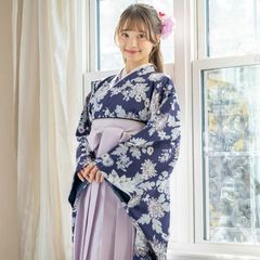 キャサリンコテージ 袴セット 新品 いにしえ華車桃 紺袴 古典柄 160 卒業式 HAKAST18-C4】着付け簡単袴セット 刺繍入り 京都絵師描き下ろし