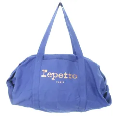レペット Repetto ボストンバッグ トートバッグ キャンバス リボンモチーフ ロゴ プリント 青 ブルー /MN4 ■GY11のサムネイル