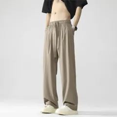 種類53：XL/K：K200-グリーン メンズ ファッション 服 男性用 オシャレ シンプル 大人 かっこいい 大きいサイズ ストリート 紳士服 夏 レトロ 速乾 カジュアル パンツ ゆったり ドレープ 冷感 ストレート 伸縮性 ストレッチ ストレッチ スーツ