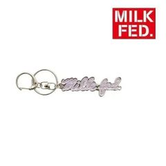 ミルクフェド キーホルダー キーリング milkfed MILKFED ICING LOGO KEYCHAIN 103251054004 キーチェーン パープル 紫 ブランド ロゴ 可愛い おしゃれ かわいい オシャレ  プレゼント バッグチャーム シルバー