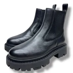 美品　アッシュ　サイドゴアブーツ　レザー　ブラック　トラックソール　厚底　24 2025年最新】ASH サイドゴアブーツの人気アイテム - メルカリ