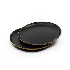 Barebones ベアボーンズ エナメルプレート 2個セット　チャコール