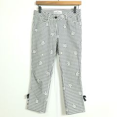 ピンクハウス☆裾段々フリルのギャザースカート 黒系 前開き コットン  