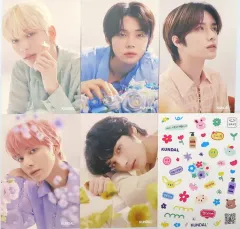 【中古】ポストカード TOMORROW X TOGETHER フォトポストカード5枚セット＆ステッカー 「TOMORROW X TOGETHER×KUNDAL」 対象商品購入特典