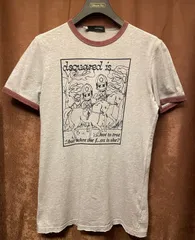 MADE IN ITALY製 DSQUARED2 プリントリンガーTシャツ グレー Mサイズ