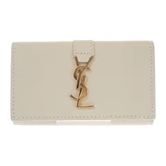 【美品】サンローラン SAINT LAURENT キーケース YSL ベージュ ギフトにも！Saint Laurent(サンローラン) YSL 4連キーケース