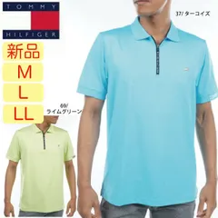 【新品・未使用】M・L・LLサイズ  トミーヒルフィガー 半袖ジップアップシャツ THMA343 メンズ ゴルフウェア ゴルフシャツ 大きいサイズ有 吸水速乾 UV 抗菌 防臭 TOMMY HILFIGER