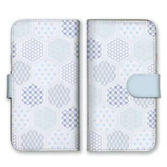 Galaxy S10+ plus SC-04L SCV42 ケース 手帳型 ギャラクシーS10プラス スマホケース 携帯ケース 和風 和柄 レトロ 花 市松 矢絣 青海波 かわいい 日本 おしゃれ 上品 キレイ カラー03のサムネイル