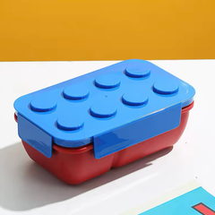 o19：弁当箱 ブロック レゴ風 弁当 カラフル 可愛い 軽い 幼稚園 保育園 小学生 子供 キッズ ピクニック