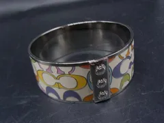 COACH コーチ シグネチャー バングル ブレスレット アクセサリー レディース アイボリー系×マルチカラー DJ0009