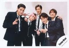 【中古】生写真(ジャニーズ) Snow Man/集合(5人)/横型・膝上/シングル「ブラザービート」MV＆ジャケ写オフショット/公式生写真