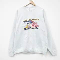 XL/古着 長袖 スウェット メンズ 00s USAロゴ 大きいサイズ クルーネック 薄グレー 霜降り 25oct02 中古 スエット トレーナー トップス