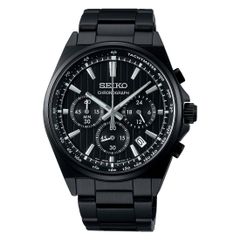 ケース:ブラック、文字盤:ブラック [セイコーウオッチ] 腕時計 セイコー セレクション Sシリーズ 電池式クオーツ クロノグラフ SBTR037 メンズ ブラック