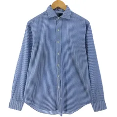 古着 ラルフローレン Ralph Lauren POLO by Ralph Lauren 長袖 コットンストライプシャツ メンズM相当/eaa534736