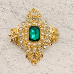 アンティーク調　ブローチ　レディース　ファッション　レトロ　宮殿モチーフ　アクセサリー　合金　豪華　高級感