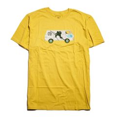 ノースフェイス Tシャツ The North Face OUTDOOR FREE SS TEE アウトドア フリー プリント Tシャツ フロントプリント ロゴ Tシャツ ショートスリーブ メンズ USA USA企画 海外限定 BAMBOO YELLOW
