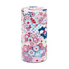 野口熊太郎茶園 茶筒 茶缶 大容量 200g 和紙貼 中蓋付 大正友禅こもん