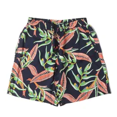 【美品】SUN SURF サンサーフ パンツ ネイビー 紺 サイズ:M | JOURNAL STANDARD別注 フラワー柄 レーヨン アロハショーツ | ボトムス ショートパンツ【メンズ】【中古】のサムネイル