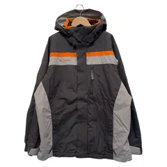 美品 コロンビア Columbia マウンテンパーカー XL相当(M表記) ナイロンジャケット  ブルゾン ジャンパー グレー ダークグレー オレンジ 古着 X060