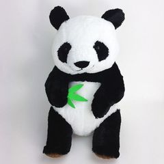 値下げ！最高級 ムートン 羊毛皮 パンダ ぬいぐるみ 置物 50cm - メルカリ