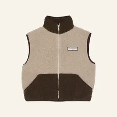 The Campamento / GREEN AND ECRU TEDDY VEST AW25