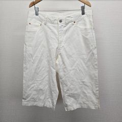 ノーブランド ハーフパンツ 白 ヴィンテージ メンズ 古着 M-C-423