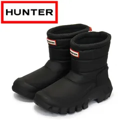 HUNTER (ハンター) WFS2108WWU WOMENS INTREPID SNOW BOOT レディース オリジナル イントレピッド スノーブーツ ショート BLACK HU240 UK4-約23.0cm