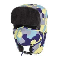 【数量限定】防風・ 帽子 スキー 防水・ 通学 自転車 保温 冬 アウトドア ぼうし パイロットキャップ スポーツ用 カモフラージュ 耳あて付き ロシア帽子 もこもこハット ジュニア 登山 キッズ スノボー 飛行帽 防寒帽子 雪かき 裏起毛 フライトキャップ