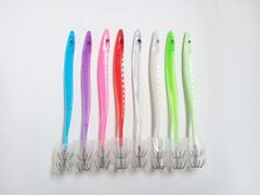 プラヅノ 14.5cm 8本セット (蓄光が6本) 夜光 カーブを描いたボディ イカヅノ イカツノ プラツノ スッテ ヤリイカ イカ角　ヤリイカ　エギング　エギ　スルメイカ　マイカ　コウイカ　アオリイカ　スッテ　オフショア　船　アカイカ　ケンサキイカ