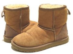 UGG アグ ムートンブーツ レディース サイズ23cm (W6) ◆ シープスキン ブラウン系 内側ボア ファー シューズ 靴 ▼7D