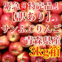 【肉屋横丁】●緊急特売！市場産直　青森県産サンふじりんご無選別３KG箱（9～11玉入）限定セール☆訳あり無選別　入り個数はおまかせ出荷お試し品コスパ最強まとめ買いがお得数量限定林檎牛肉 送料込