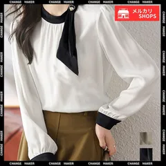 【送料無料】ボウタイ サテンブラウス バイカラーシャツ レディース タイリボン オフィスブラウス オルチャン シャツブラウス 通勤 春コーデ 卒業式 入学式 シャツ フォーマル キレイめ ボウタイネック 新品 未使用 CH84LIUJIE-002